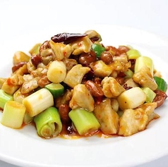 鶏肉とピーナッツ四川風炒め