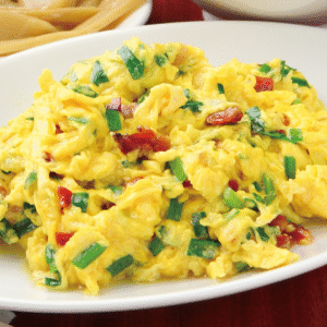 チャーシューと玉子炒め