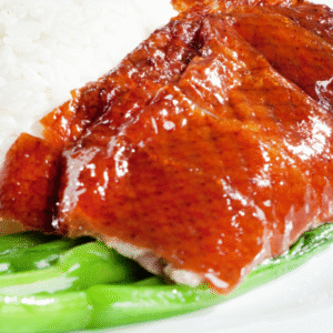 アヒルの炭火焼きご飯