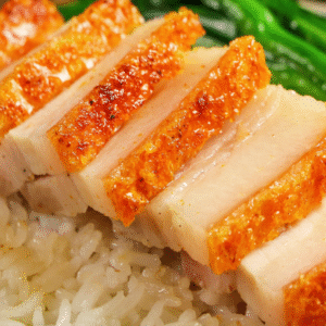 皮付き豚バラ肉の炭火焼きご飯