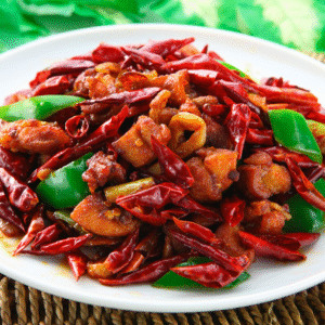 鶏肉の四川風唐辛子炒め