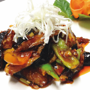 揚げナスの四川風炒め