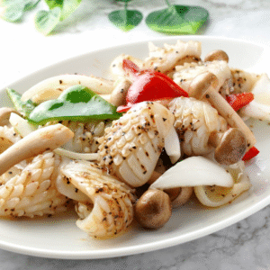 イカの黒胡椒炒め